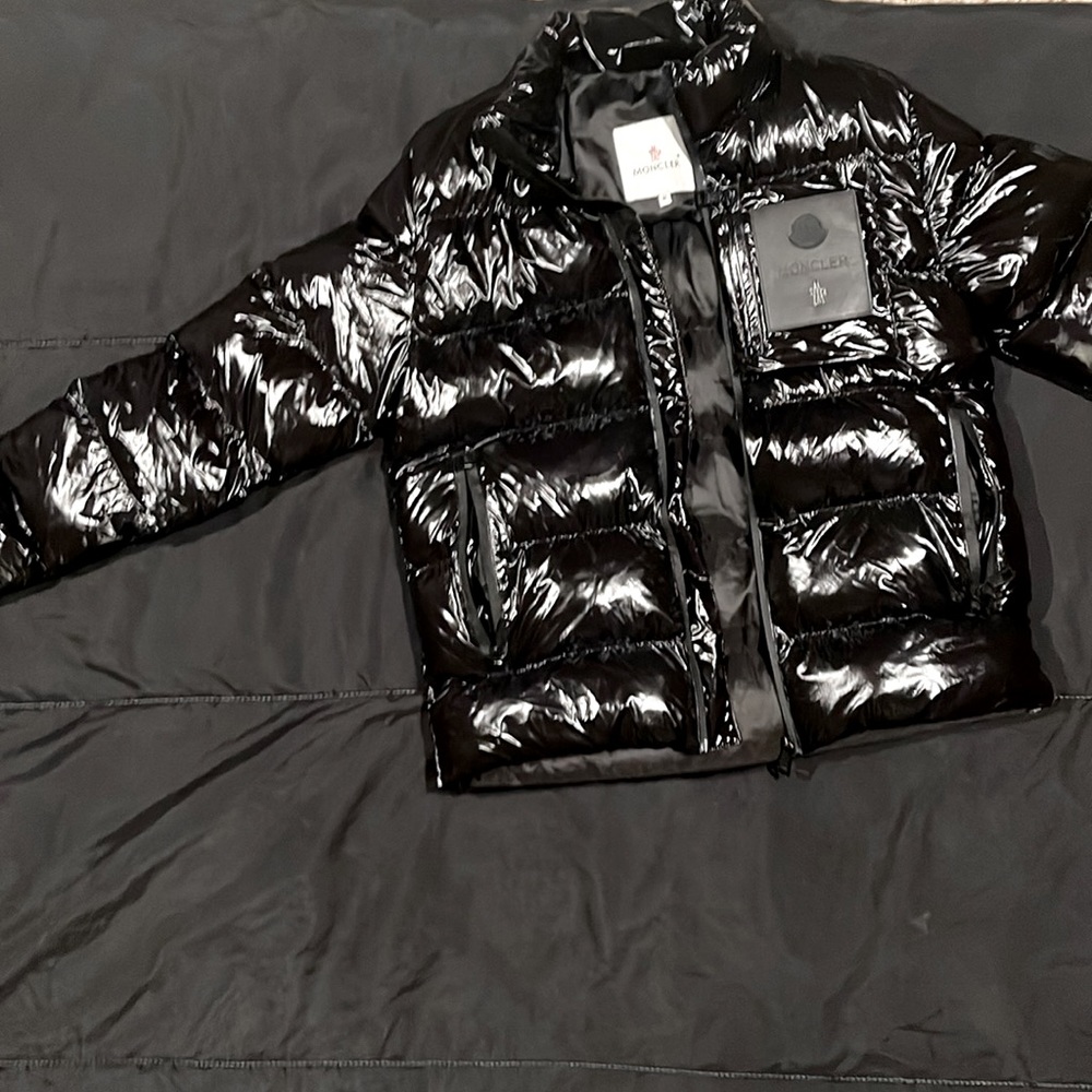 Moncler, Black Coat, bubble coat, small, no hood, puffer, high fashion